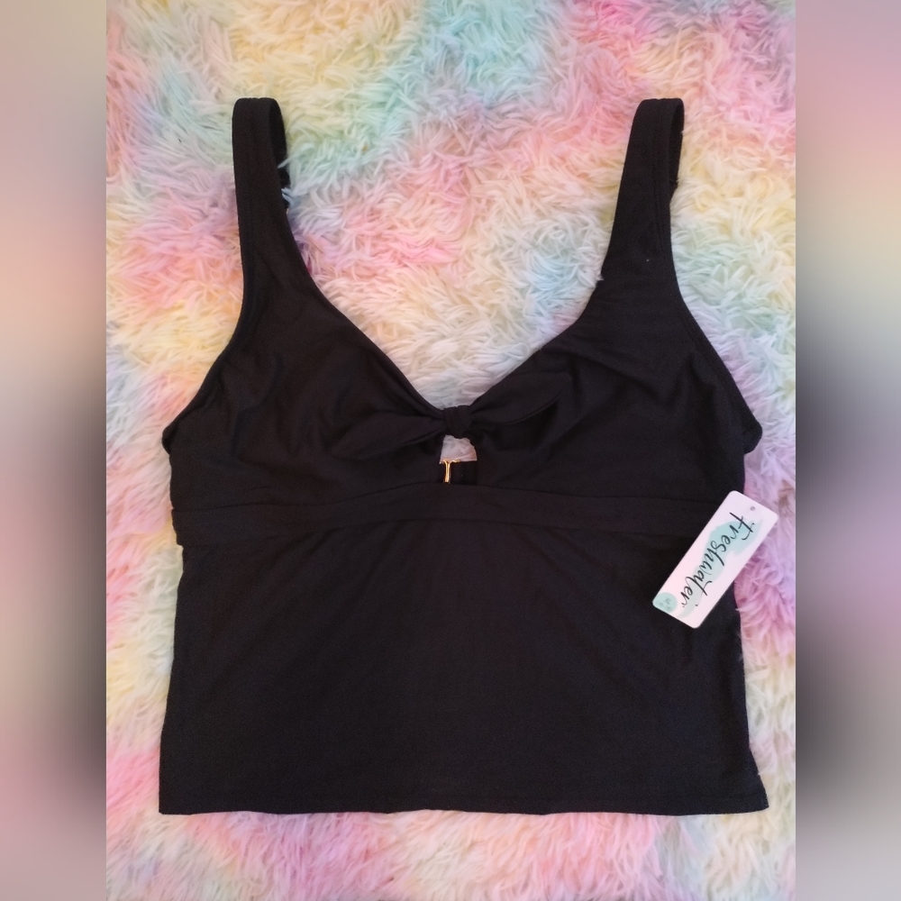 Black tankini top size XL